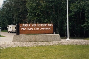 Liard springs sign