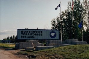 60th Parallel sign