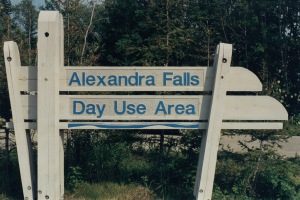 Alexandra Falls sign
